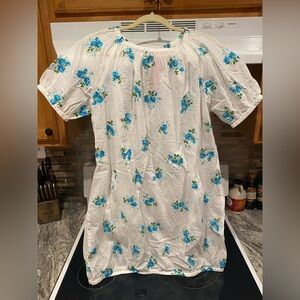 Ewa I Walla ⭐️⭐️VERY RARE VINTAGE⭐️⭐️ Floral White and Blue Dress